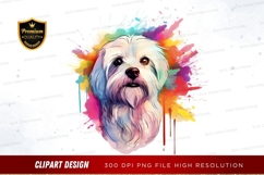 Colorful dog portrait clipart png Product Image 1
