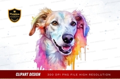 Colorful dog clipart png Product Image 1