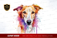 Vibrant dog portrait clipart png Product Image 1