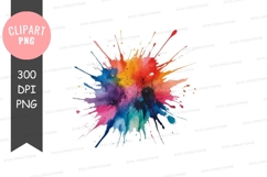 Colorful paint splatter Product Image 1