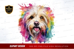 Happy dog with colorful splash Product Image 1