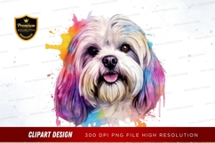 Colorful dog portrait clipart png Product Image 1
