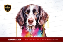 Vibrant dog portrait clipart png Product Image 1