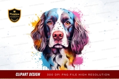 Colorful dog portrait clipart png Product Image 1