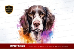 Vibrant dog portrait clipart png Product Image 1