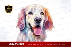 Happy golden retriever clipart png Product Image 1