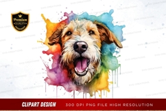 Happy dog with colorful splash Product Image 1