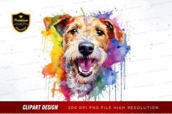 Happy dog with colorful splash Product Image 1