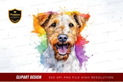 Happy dog with colorful splash Product Image 1