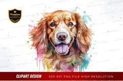 Happy golden retriever dog clipart png Product Image 1