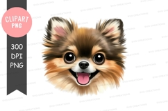Happy pomeranian puppy clipart png Product Image 1