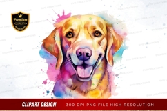 Happy golden retriever clipart png Product Image 1