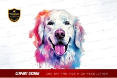 Happy golden retriever clipart png Product Image 1