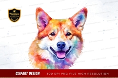 Colorful corgi clipart png Product Image 1