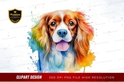 Playful dog with colorful background Product Image 1