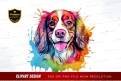 Colorful dog portrait clipart png Product Image 1