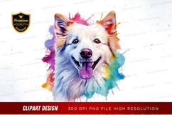 Happy dog with colorful background Product Image 1