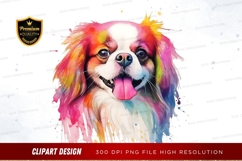 Vibrant dog portrait clipart png Product Image 1
