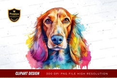 Colorful dog portrait clipart png Product Image 1