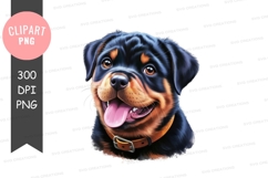 Happy rottweiler puppy clipart png Product Image 1