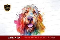 Colorful dog portrait clipart png Product Image 1