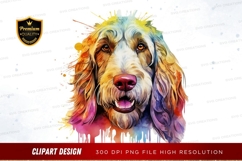 Colorful dog portrait clipart png Product Image 1