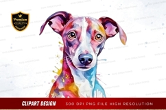 Colorful dog portrait clipart png Product Image 1