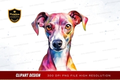 Colorful dog portrait clipart png Product Image 1