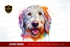 Vibrant dog portrait clipart png Product Image 1