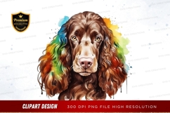 Vibrant dog portrait clipart png Product Image 1