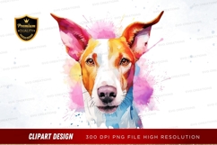 Vibrant dog portrait clipart png Product Image 1