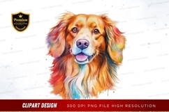 Happy golden retriever clipart png Product Image 1