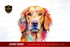 Vibrant dog portrait clipart png Product Image 1