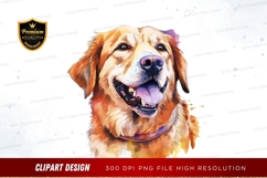 Happy golden retriever clipart png Product Image 1