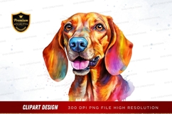 Colorful dog portrait clipart png Product Image 1