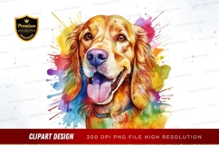 Happy golden retriever clipart png Product Image 1