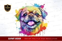 Happy rainbow dog clipart png Product Image 1