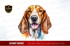Happy basset hound clipart png Product Image 1