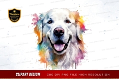 Happy golden retriever clipart png Product Image 1