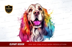 Rainbow dog clipart png Product Image 1