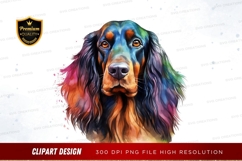 Colorful dog portrait clipart png Product Image 1