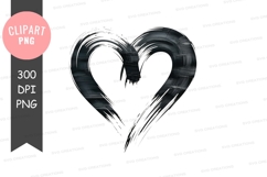 Abstract brush stroke heart Product Image 1