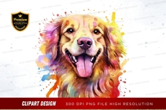Happy golden retriever clipart png Product Image 1