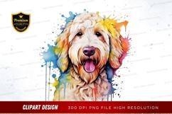 Happy dog with colorful splash Product Image 1