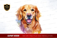 Happy golden retriever clipart png Product Image 1