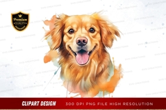 Happy golden retriever clipart png Product Image 1