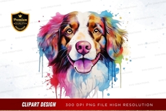Colorful dog portrait clipart png Product Image 1