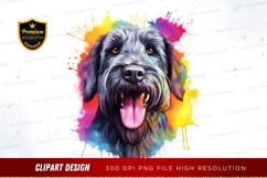 Happy dog with colorful background Product Image 1