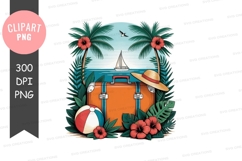Tropical vacation clip art Product Image 1