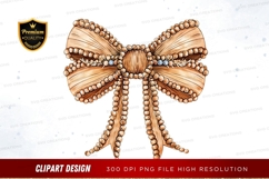 Elegant beaded bow clipart png Product Image 1